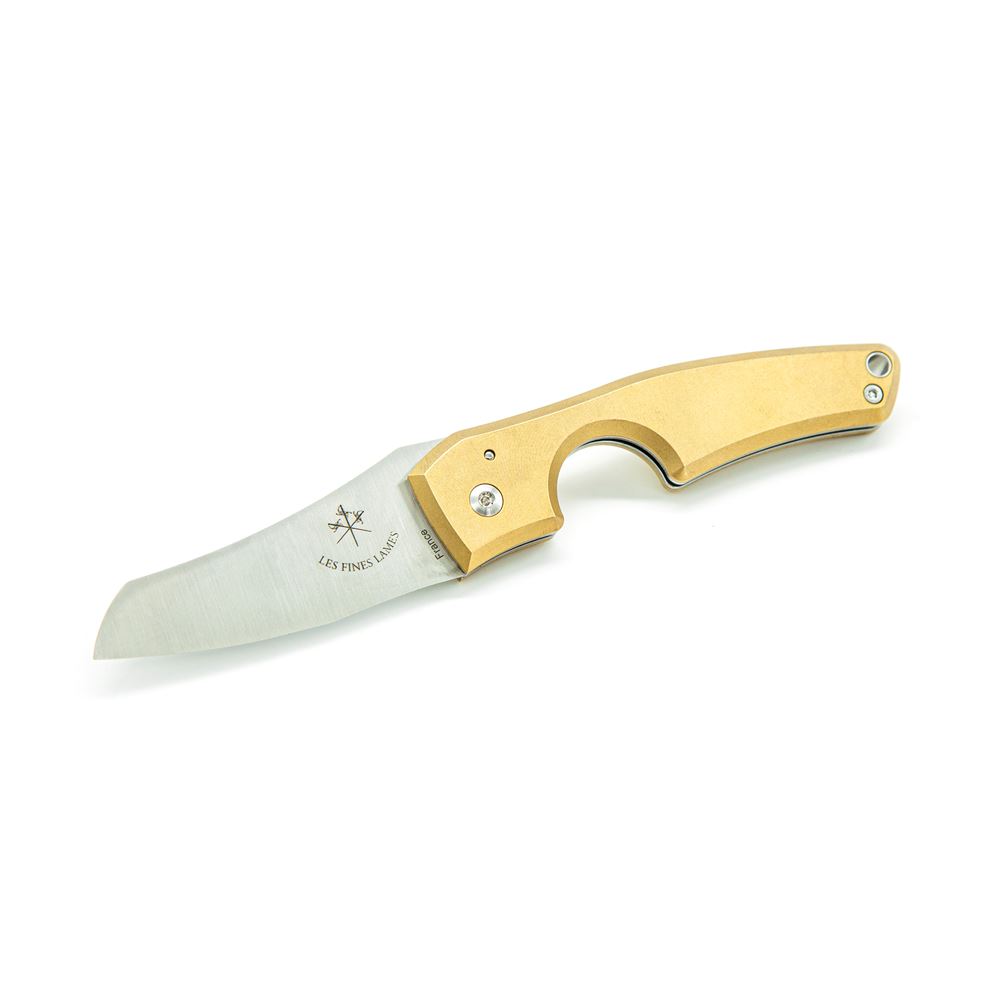 KNIVE FINES LAMES LE PETIT ANODIZED YELLOW