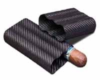 CIGAR CASE CARBON FIBER 3 CIGARS R58 165MM