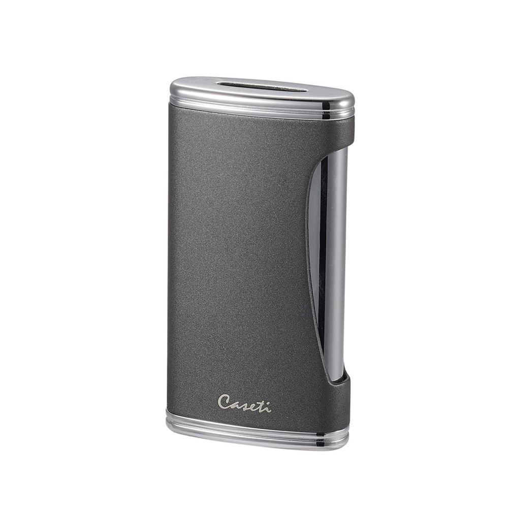 LIGHTER CASETI WIDE FLAT FLAME CHROME GREY MAT