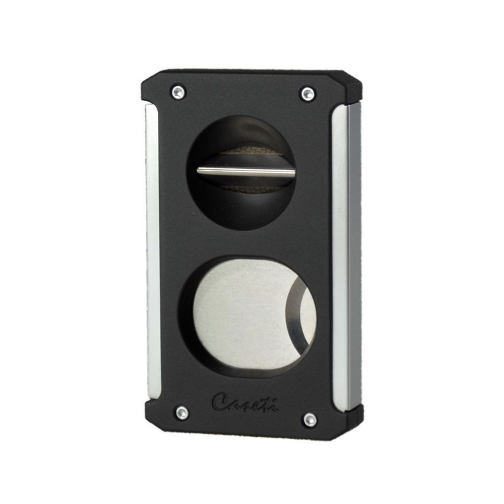 CIGAR CUTTER CASETI MULTI CHROME BLACK MAT