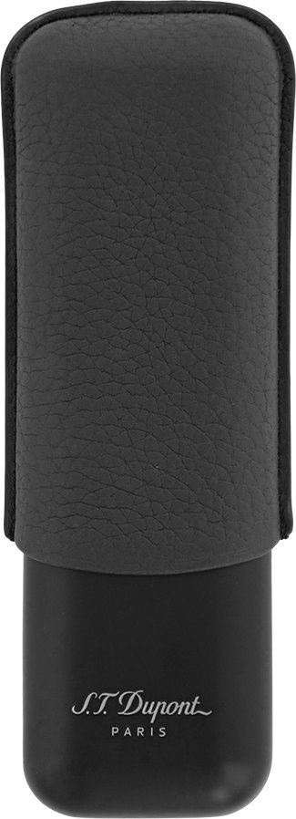 CIGAR CASE ST DUPONT 2 CIGARS BLACK GR/MAT