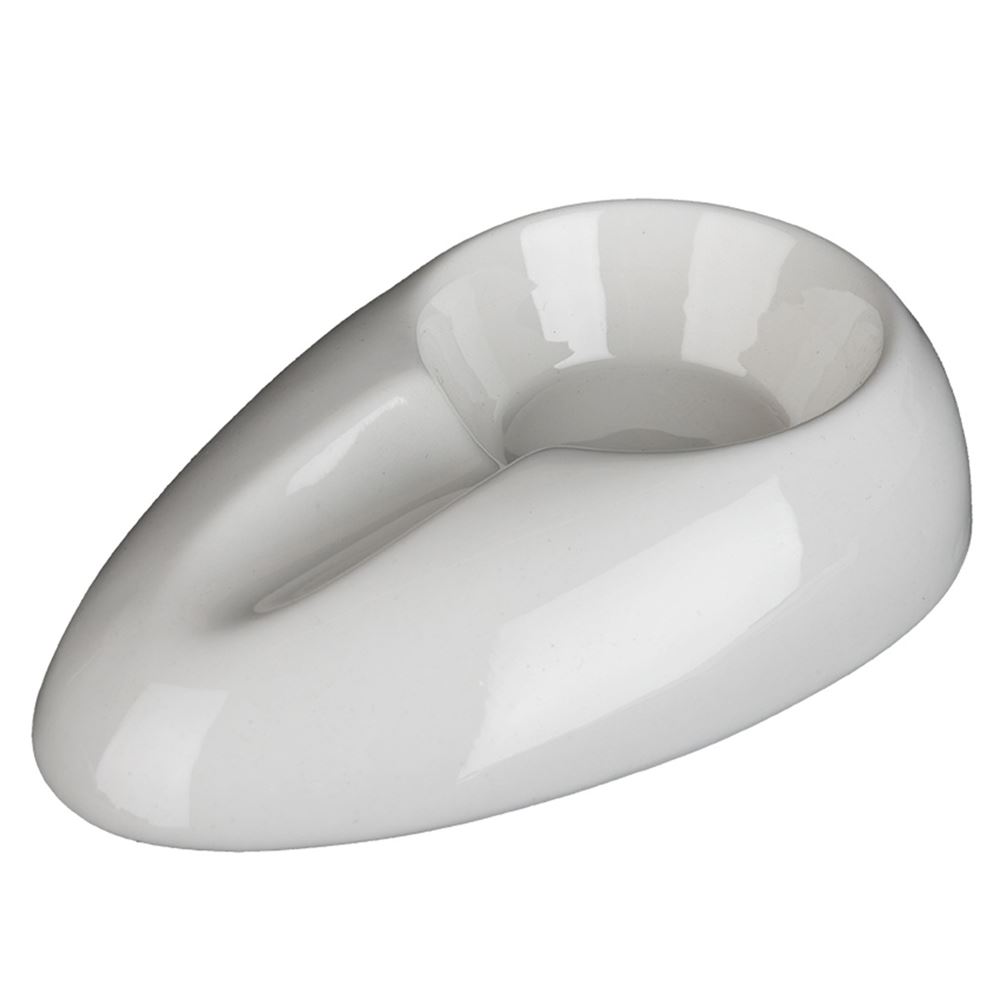 ASHTRAY 1 CIGAR CERAMIC WHITE