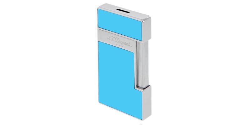 LIGHTER ST DUPONT SLIMMY LAQUE BLUE / CHROME
