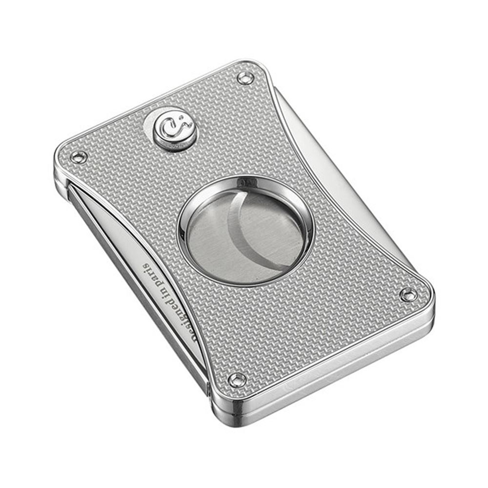 CIGAR CUTTER CASETI CHROME PLATED SILVER CARBON