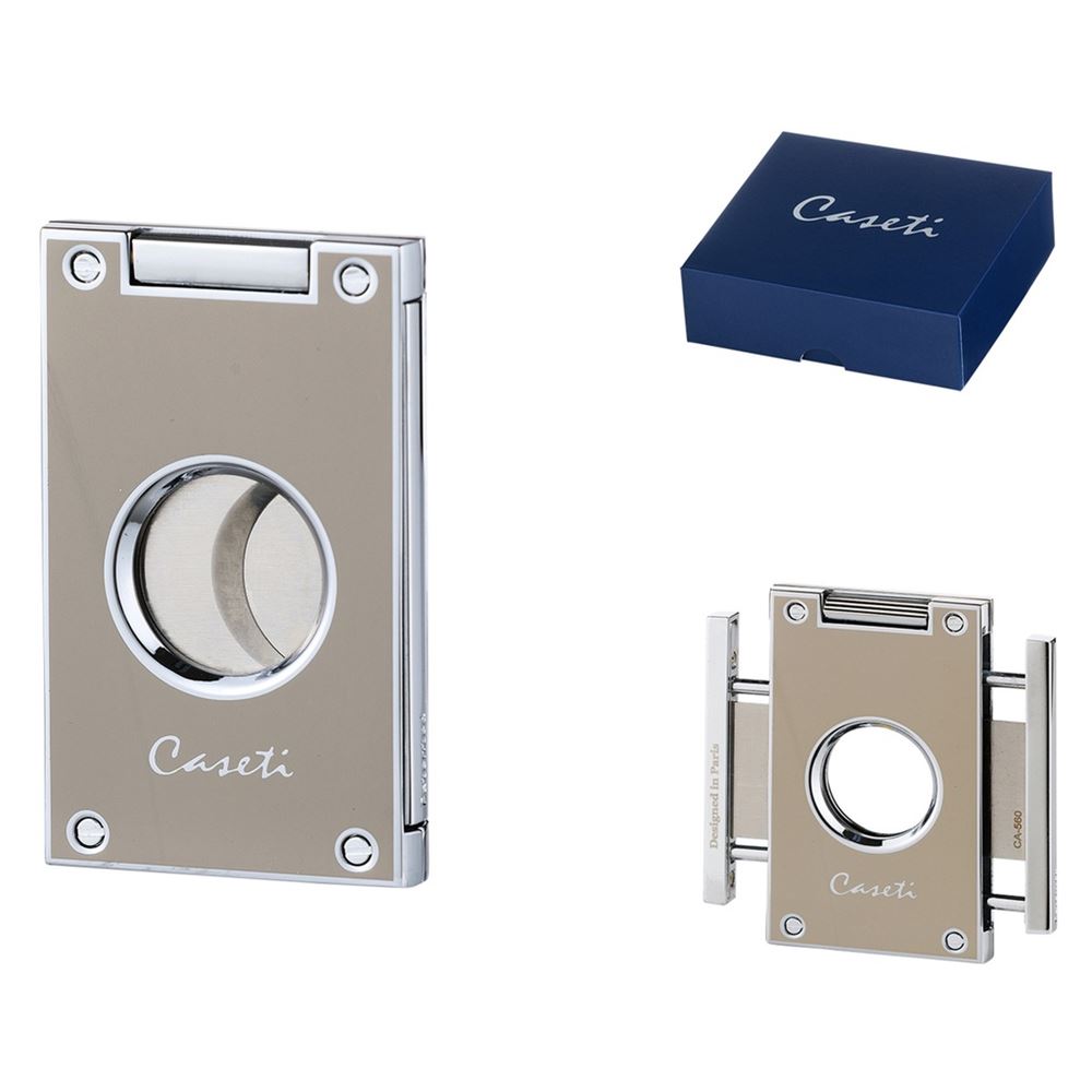CIGAR CUTTER CASETI PARIS 2 BLADES GREY
