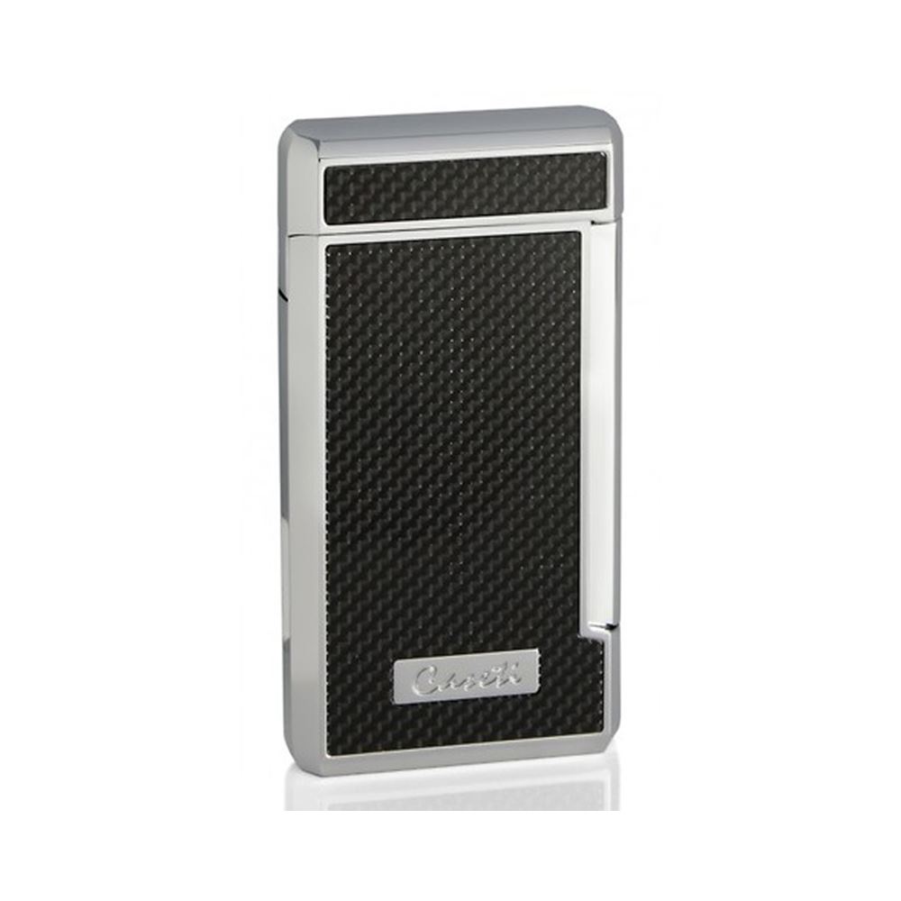 LIGHTER CASETI TWIN JET BLACK CARBON