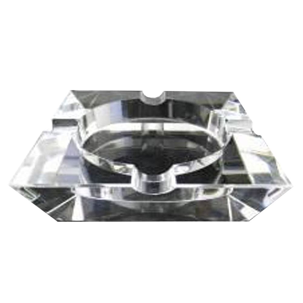 ASHTRAY GLASS SQUARE 15CM