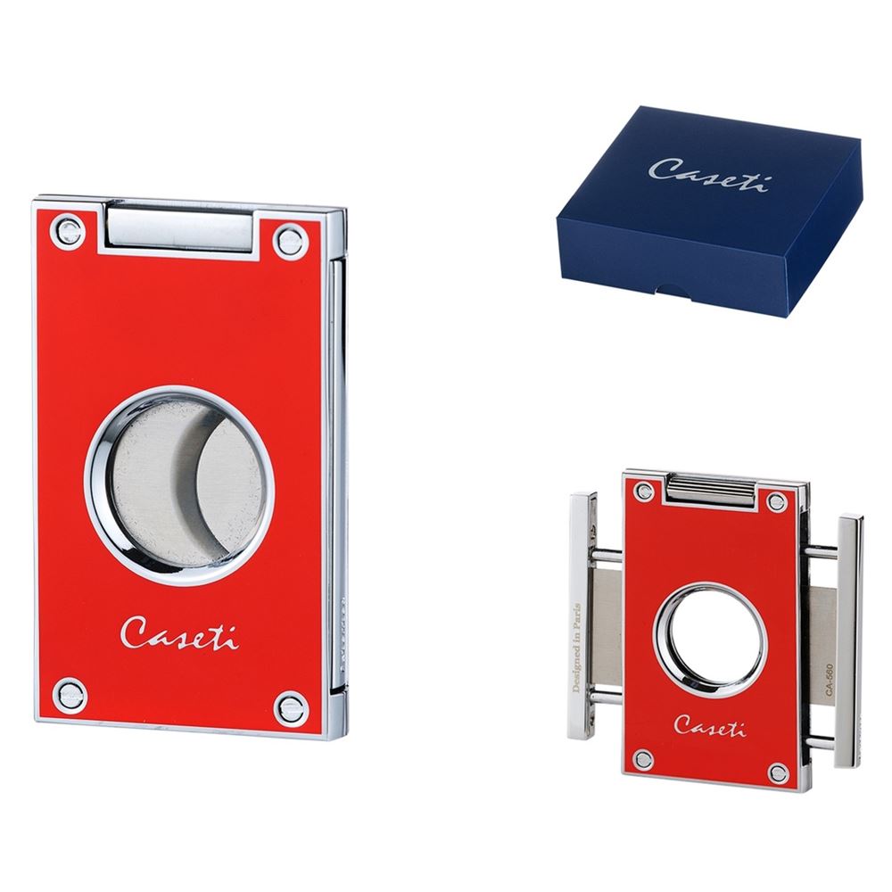 CIGAR CUTTER CASETI PARIS 2 BLADES RED