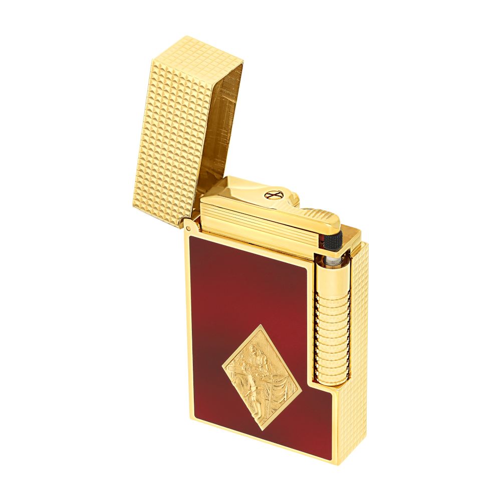 LIGHTER ST DUPONT LE GRAND CLING RYJ RED GOLD
