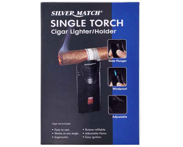 LIGHTER SILVER MATCH CIGAR HOLDER