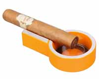 ASHTRAY CIGAR 09581 METAL YELLOW 11CM