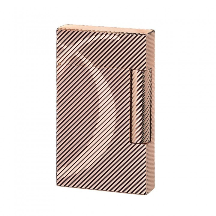LIGHTER ST DUPONT LIGNE 2 CUT LINES PINK GOLD