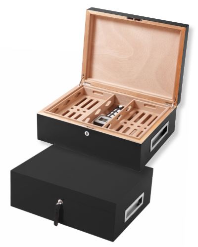 HUMIDOR VILLASPA BLACK HUMIDOR INCL CIGARSPA