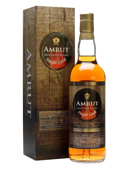 WHISKY AMRUT SINGLE CASK BOURBON 62,8%