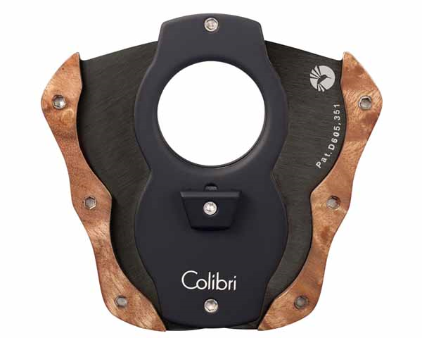 CIGAR CUTTER COLIBRI CUT WOOD BLACK/LIGHT BURL