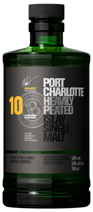 WHISKY PORT CHARLOTTE 10 HEAVILY PEATED ISLAY 50% 70CL