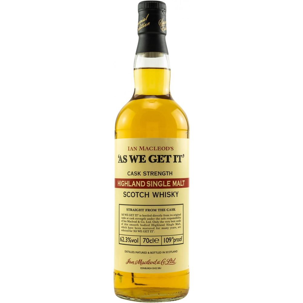 WHISKY AS WE GET IT HIGHLAND 62.3% 70CL
