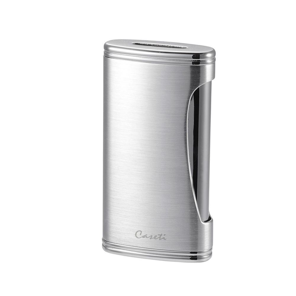 LIGHTER CASETI WIDE FLAT FLAME CHROME SILVER MAT