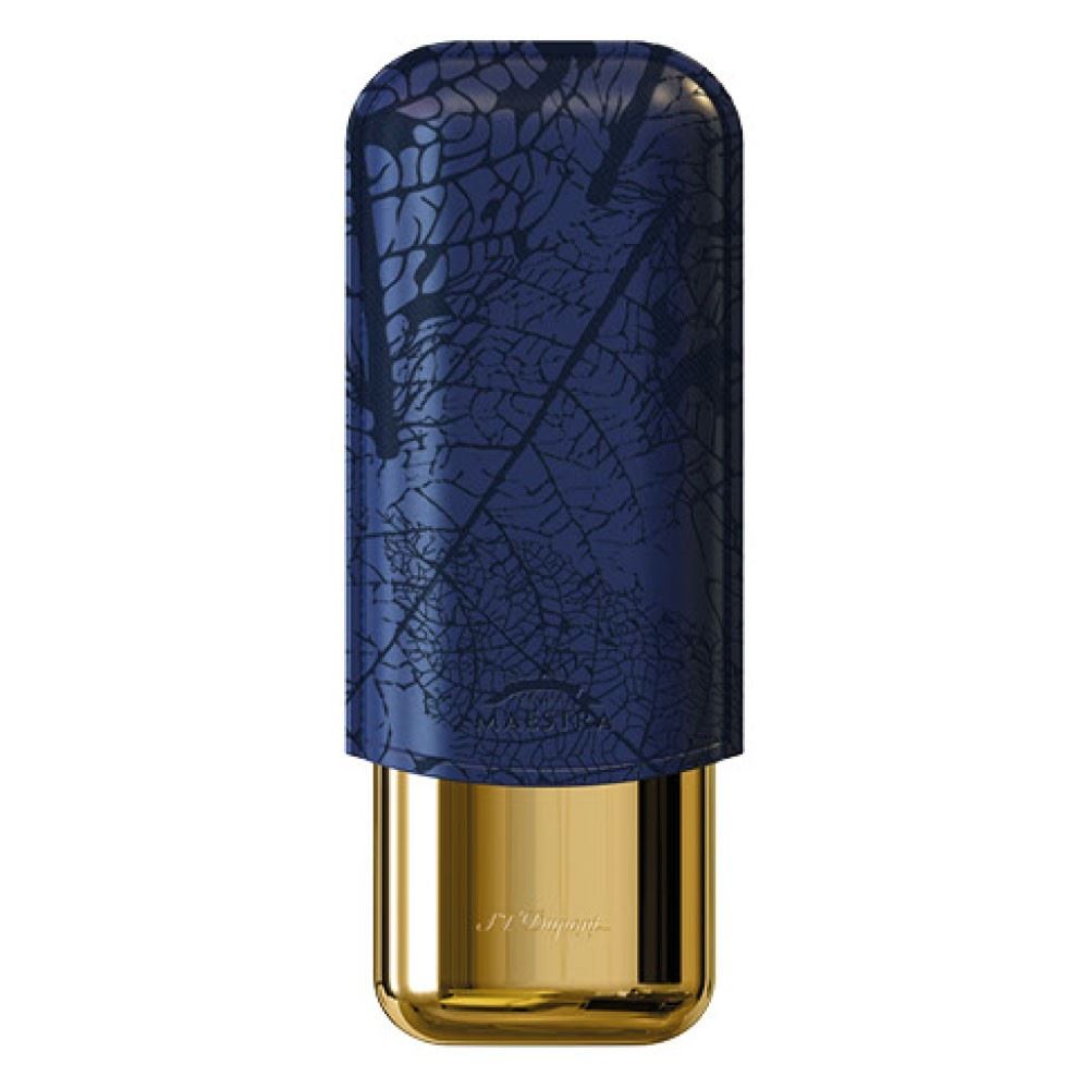 CIGAR CASE ST DUPONT PARTAGAS BLUE GOLD