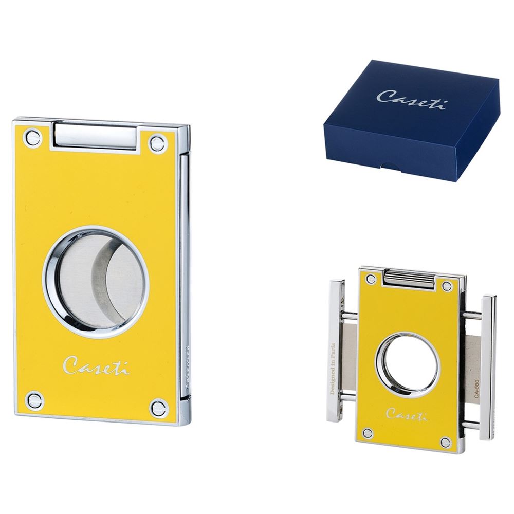 CIGAR CUTTER CASETI PARIS 2 BLADES YELLOW