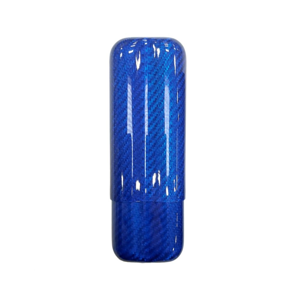 CIGAR CASE CARBON FIBER BLUE 2 CIGARS R58 140MM