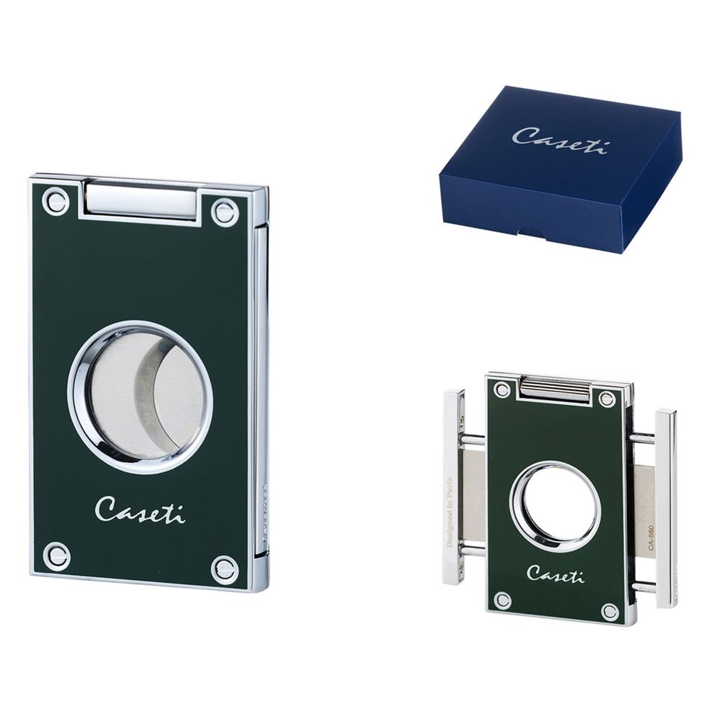 CIGAR CUTTER CASETI PARIS 2 BLADES GREEN
