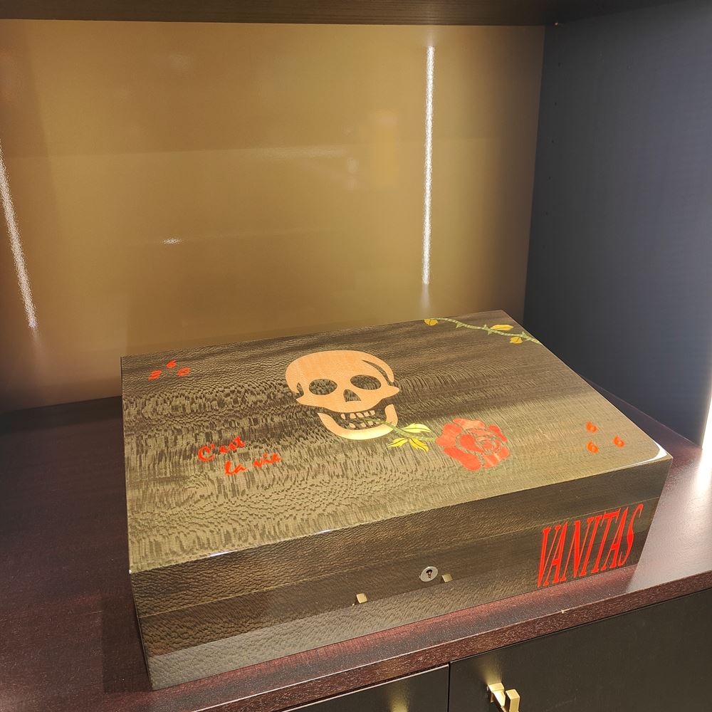 HUMIDOR ELIE BLEU VANITAS ROSE EPHEMERE 110 IGRES PLATANE GRIS