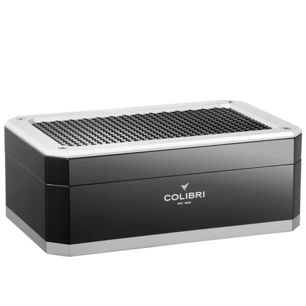 HUMIDOR COLIBRI RALLY BLACK SILVER 125CIG