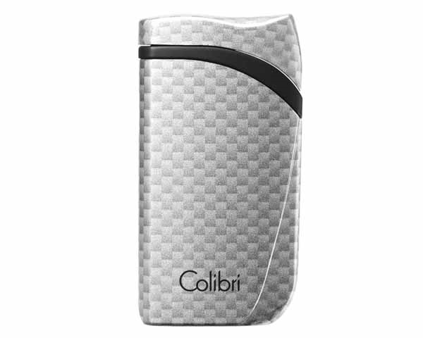 LIGHTER COLIBRI FALCON CARBON FIBER SILVER