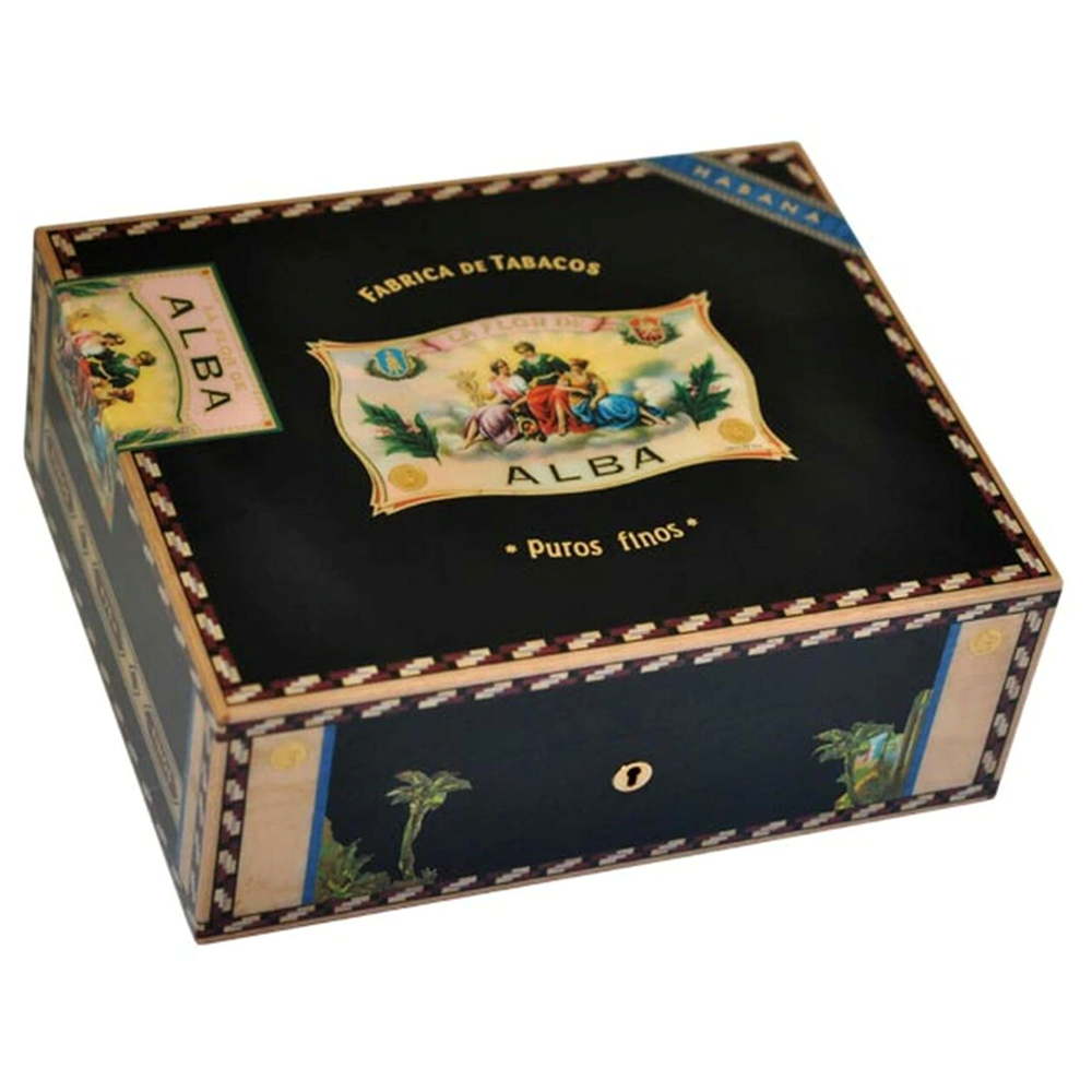 HUMIDOR ELIE BLUE 75 CIGARS BLACK FLOR DE ALBA