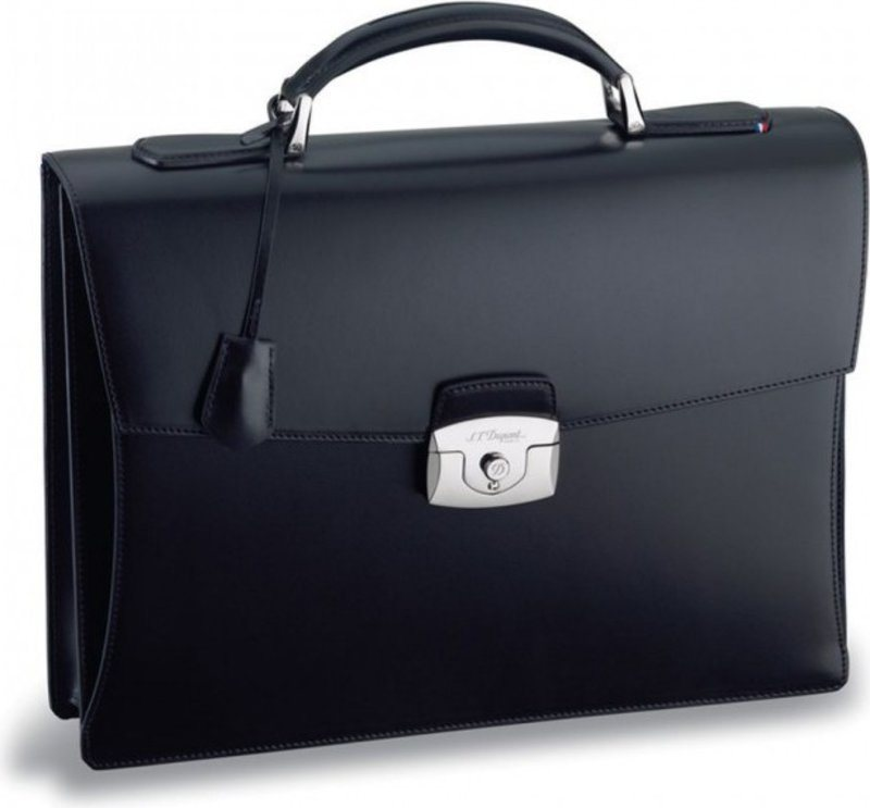 BUSINESS BAGS ST DUPONT SERVIETTE 1 SOUFLET BLACK